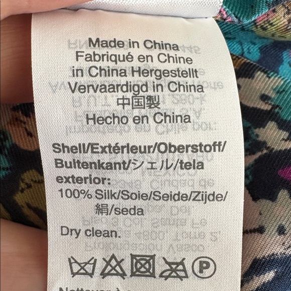 J. Crew Collection Grazing Goats 100% Silk Floral Button-Up Shirt Sz 6 Midsommar - Picture 10 of 10